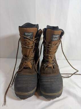 Ranger Mens Thermolite Insulated Winter Pac Boots Brown Leather Rubber Size 10